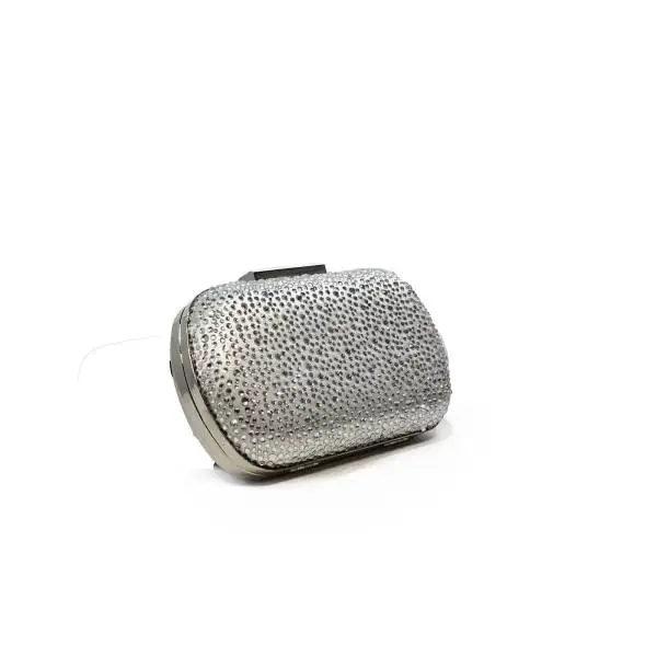 Ikaros jewels clutch bag woman silver color with shoulder chain article BB 2710