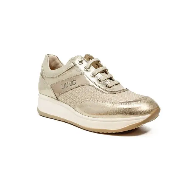 Liu Jo women sneaker with mid wedge platinum color article UB23041