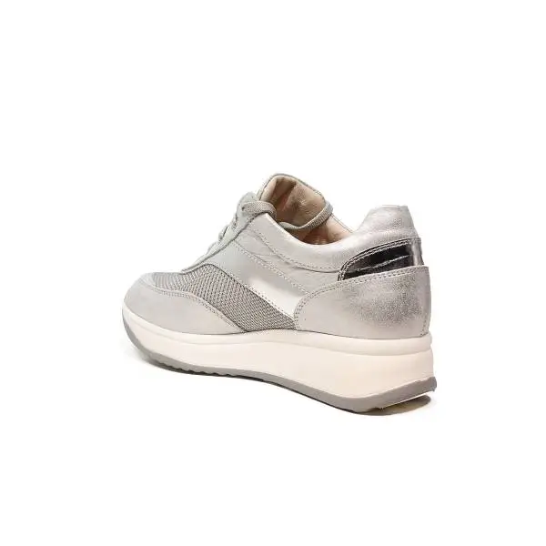 Liu Jo women sneaker with mid wedge silver color article UB23041A