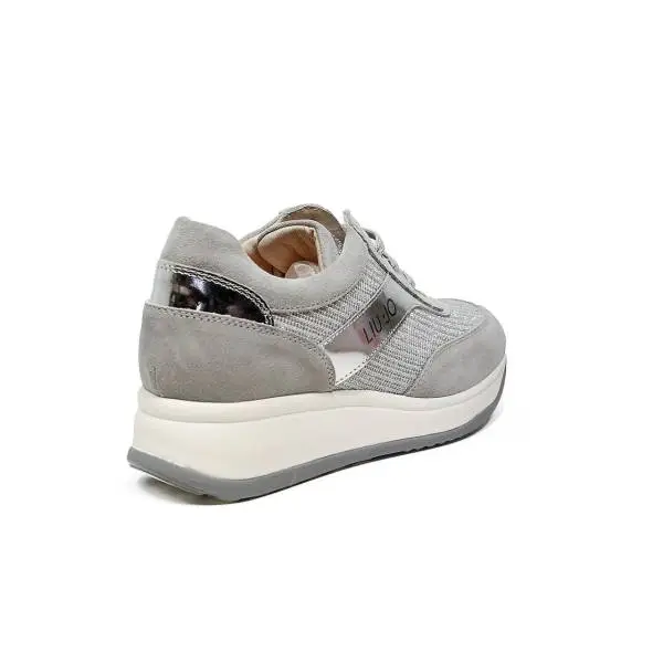 Liu Jo women sneaker with mid wedge silver color article UB23042