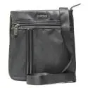 Mario Valentino VBS1PK06M MOSS NERO men's shoulder bag, eco-leather and fabric, black