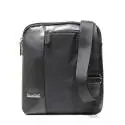 Mario Valentino VBS1PK04M MOSS NERO men's shoulder bag, eco-leather and fabric, black