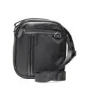Mario Valentino VBS1PK05M MOSS NERO men's shoulder bag, eco-leather and fabric, black