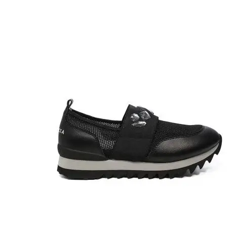 Apepazza loafer with band refine with stones black color article DLY32