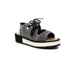Apepazza low sandal glittered with laces silver color article DLS03