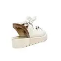 Apepazza low sandal glittered with laces off white color article DLS03