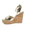 Apepazza sandal with high wedge gold mirrored color article FRT47