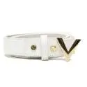 Mario Valentino VCS1GJ56 ICON BIANCO cintura donna color bianco, fibbia V 