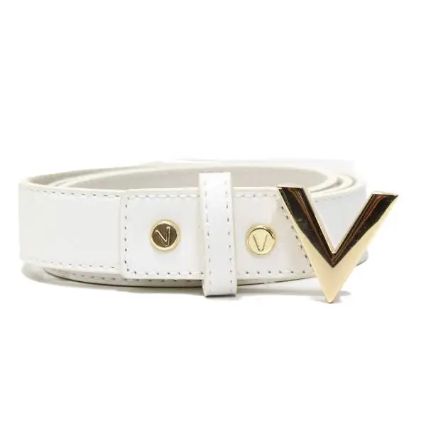Mario Valentino VCS1GJ56 WHITE ICON white woman belt, buckle V