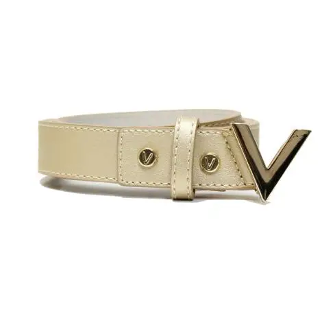 Mario Valentino VCS1GJ56 ICON ORO gold woman belt, buckle V