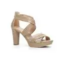 Nero Giardini sandalo donna con tacco alto colore beige articolo P717551D 410