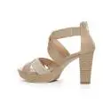 Nero Giardini women sandal with high heel beige color article P717551D 410