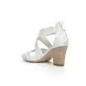 Nero Giardini women sandal with mid high heel white color article P717590D 707