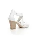 Nero Giardini sandalo donna con tacco medio alto colore bianco articolo P717590D 707