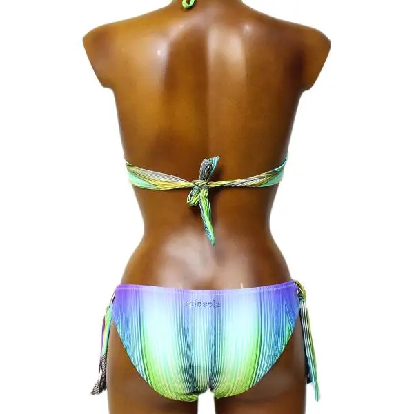 SoloSole ART.7313 TD green color swimsuit, two briefs and one bra