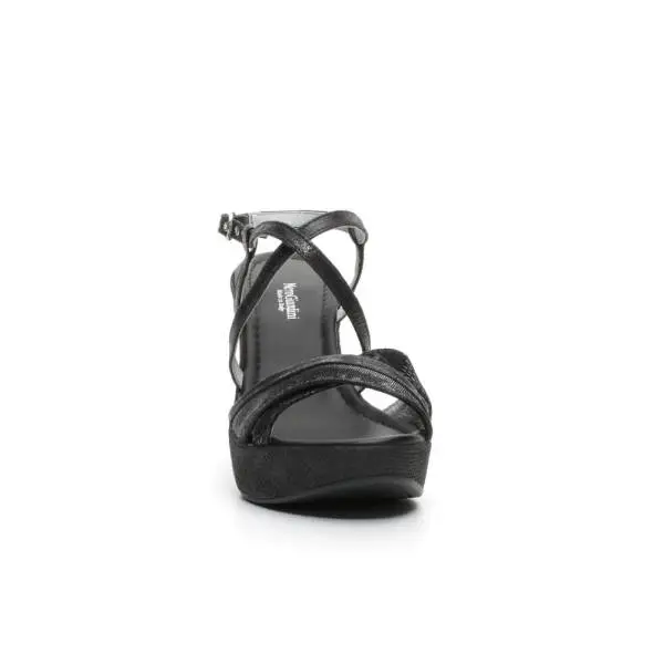 Nero Giardini women sandal with high wedge black color article P717622D 100