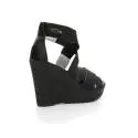 Nero Giardini sandalo donna con zeppa alta colore nero articolo P717640D 100 