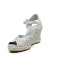 Woz elastic sandal with blunted tip and rope 70 article UP361 SILVER