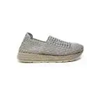Woz loafer in fabric with wedge silver color article UP312 SILVER