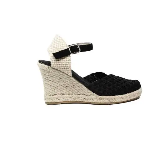 Woz elastic sandal with blunted tip and rope 70 article UP365 BLACK GLITTER