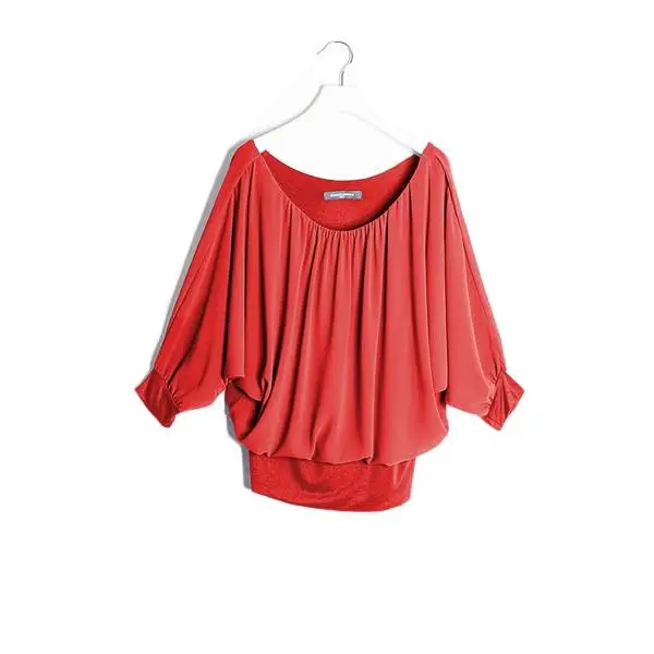 Sandro Ferrone M16 1512 PE17 ROSSO camicia kimono georgette donna, color rosso