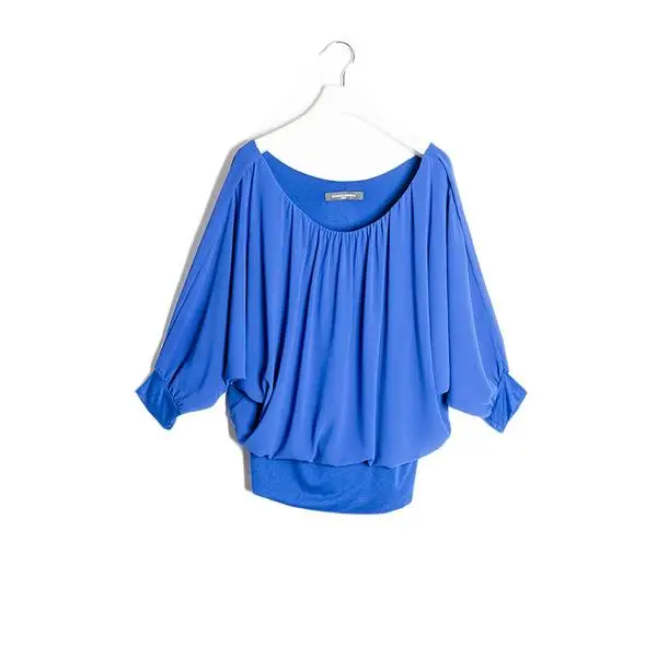 Sandro Ferrone M16 1512 PE17 BLUETTE chemise shirt georgette woman, blue
