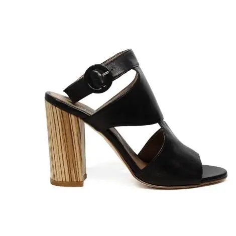Carmens women sandal with high heel black color article 39022 Nero Giove