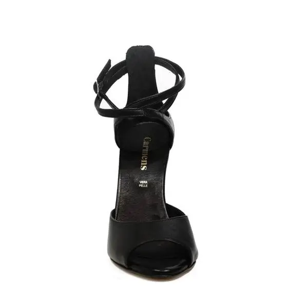 Carmens sandalo donna con tacco alto colore nero articolo 39065 Nero Giove