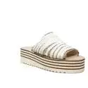 Zoe Italy women sandal with mid wedge white color article CU50/08