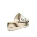 Zoe Italy women sandal with mid wedge white color article CU50/08