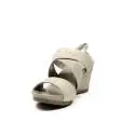 Geox sandal for women made in leather with taupe color bands article D72P3A 021SK CH62L