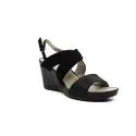 Geox sandal for women made in leather with black color bands article D72P3A 021SK C9999