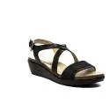 Geox sandal for women made in leather with bands black color article D72P6A 0BCSK C9999