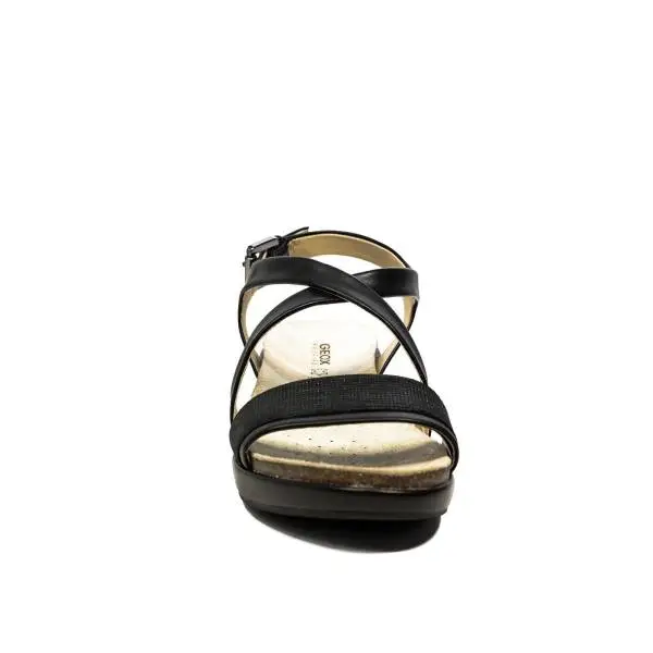Geox sandalo donna in pelle con fasce colore nero articolo D72P6A 0BCSK C9999