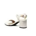 Geox sandalo with mid heel white and silve color article D724XB 0SKBC C0434