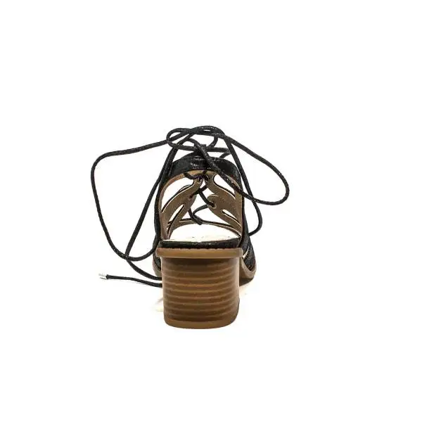 Maria Mare sandalo glitterato con tacco medio alto colore nero articolo 66750