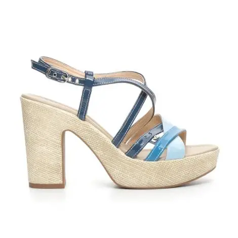 Nero Giardini women's sandal with high heel / blue wedge article P717652D 210