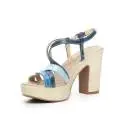 Nero Giardini sandalo donna con zeppa alta colore celeste/azzurro articolo P717652D 210