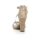 Nero Giardini sandalo donna in pelle con doppia fibbia color sabbia articolo P717580D 410
