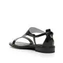 Nero Giardini sandalo basso donna in pelle color nero lucido articolo P717720D 100