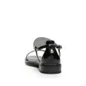 Nero Giardini sandalo basso donna in pelle color nero lucido articolo P717720D 100
