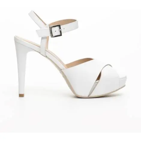 Nero Giardini leather sandals woman white color Article P717900DE 707