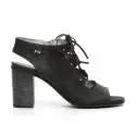 Nero Giardini sandalo donna in pelle color nero con texture punti articolo P717780D 100