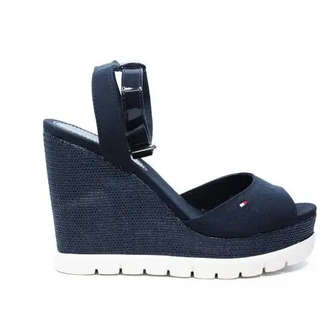 Tommy Hilfiger Sandal with high wedge blu article FW0FW00695/403 