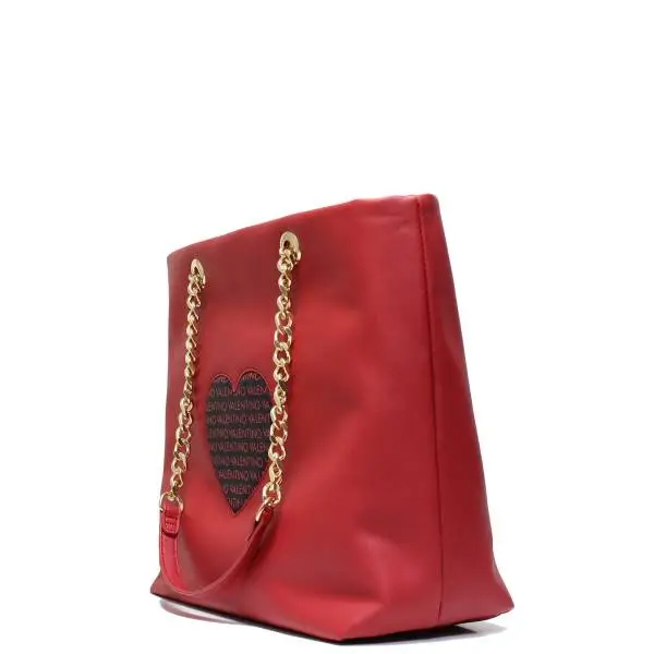 Valentino Handbags VBS1T901 LOVE RED / BLACK women handbag with central heart