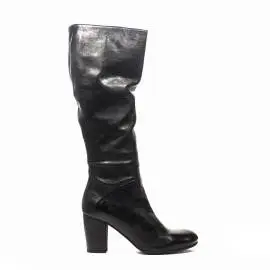 Zoe Italy boot with high heels leather color black color article 202