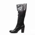 Zoe Italy boot with high heels leather color black color article 202