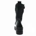 Impicci tronchetto donna zeppa alto paillettes di colore nero D7001/C 