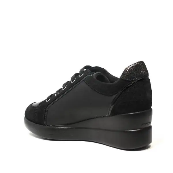 Geox sneakers with inside wedge color black article 02285 C9999