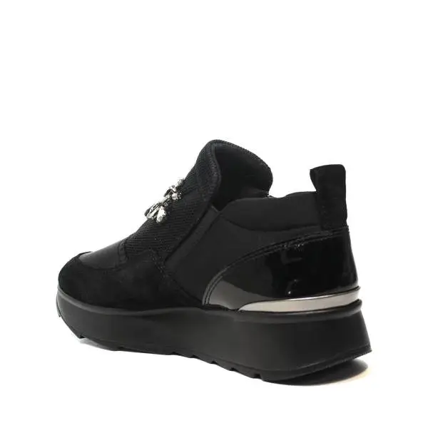 Geox sneakers con zeppa media colore nero articolo d745ta 01522 c9999